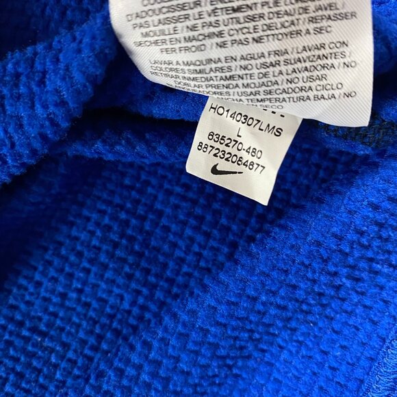 Nike Pro Combat Shirt Men's Large Hyperwarm Shield Fitted Long Sleeve Blue - Picture 8 of 14